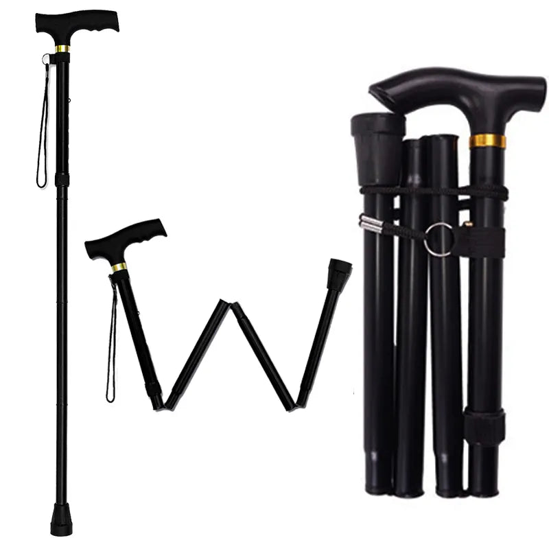 Multifunction Walking Stick Trekking Poles Telescopic Fold